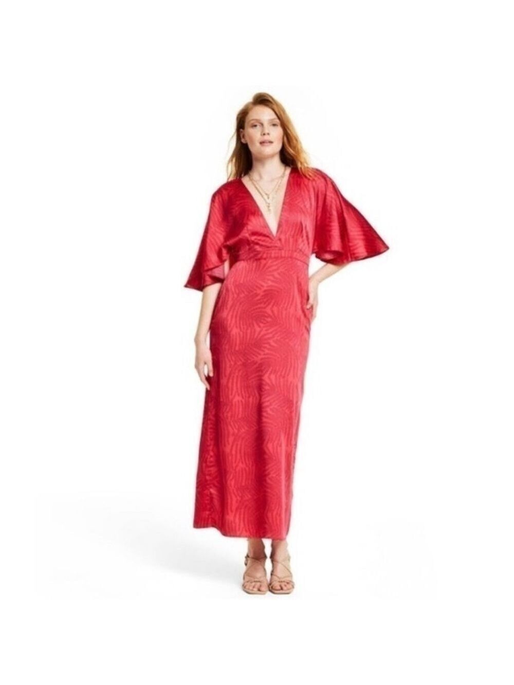 Fe Noel X Target Women's Palm Leaf Contrast Print Maxi Dress, Size 6 2022